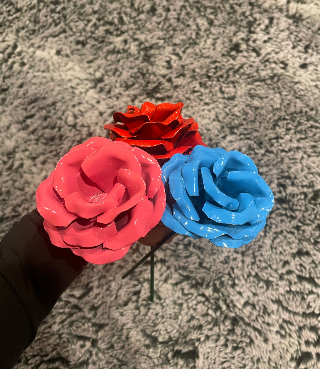 Handcrafted Metal Roses